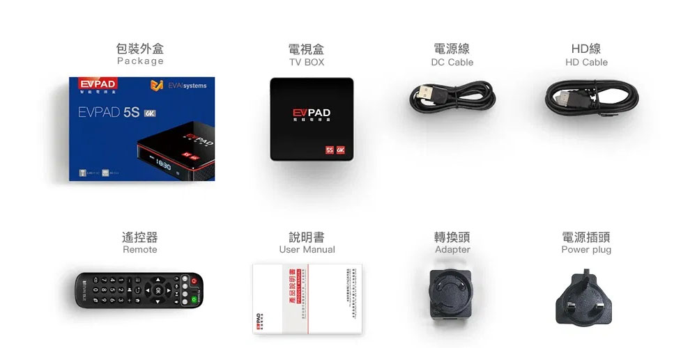 What Are The EVPAD 5P Specifications?