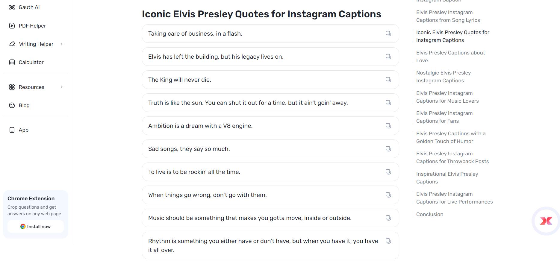 Best Elvis Presley Instagram Captions for Rock ‘n’ Roll Moments Inspiration