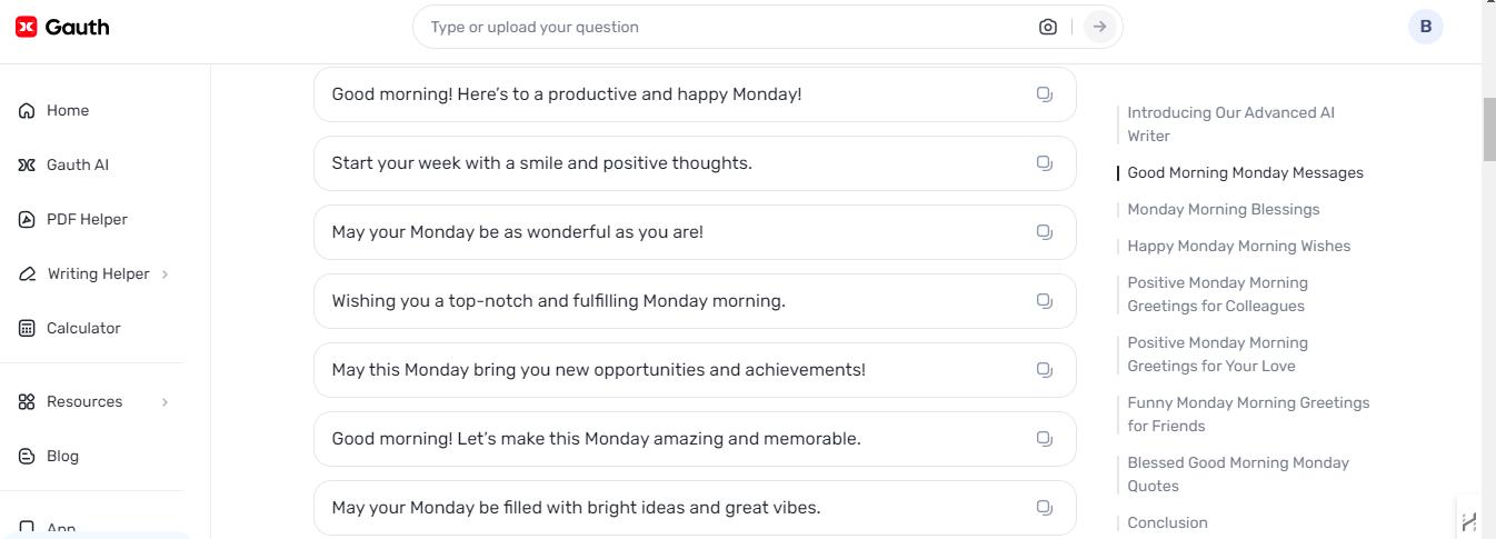 Embracing Positivity with Gauth: Crafting Monday Blessings and Greetings for a Bright Start