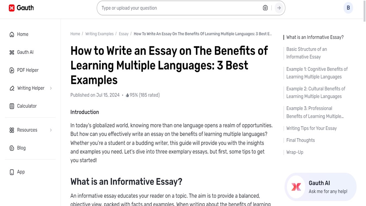 How Gauth Can Help in Writing Professional Essays in Various Languages