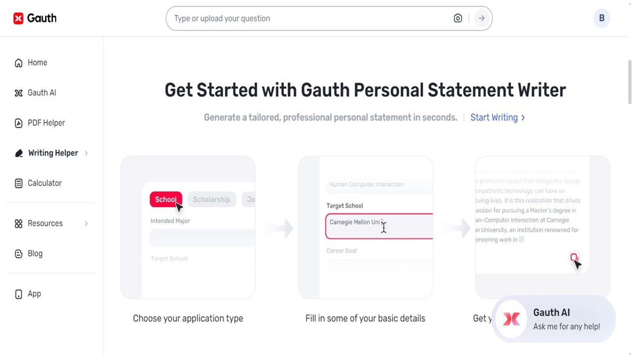 How to Use Gauth to Create an Engaging Narrative for Your University Application