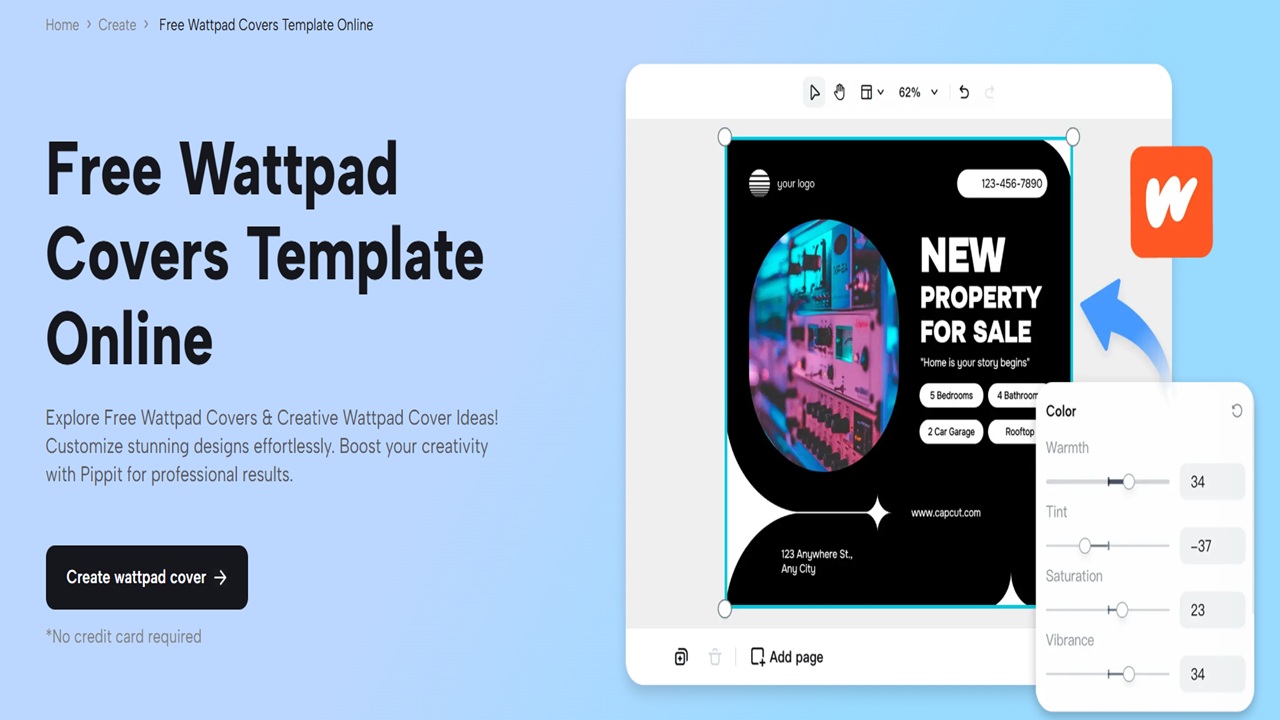 Leveraging Pippit’s AI Tools: Enhance Your Wattpad Cover with Smart Design Features