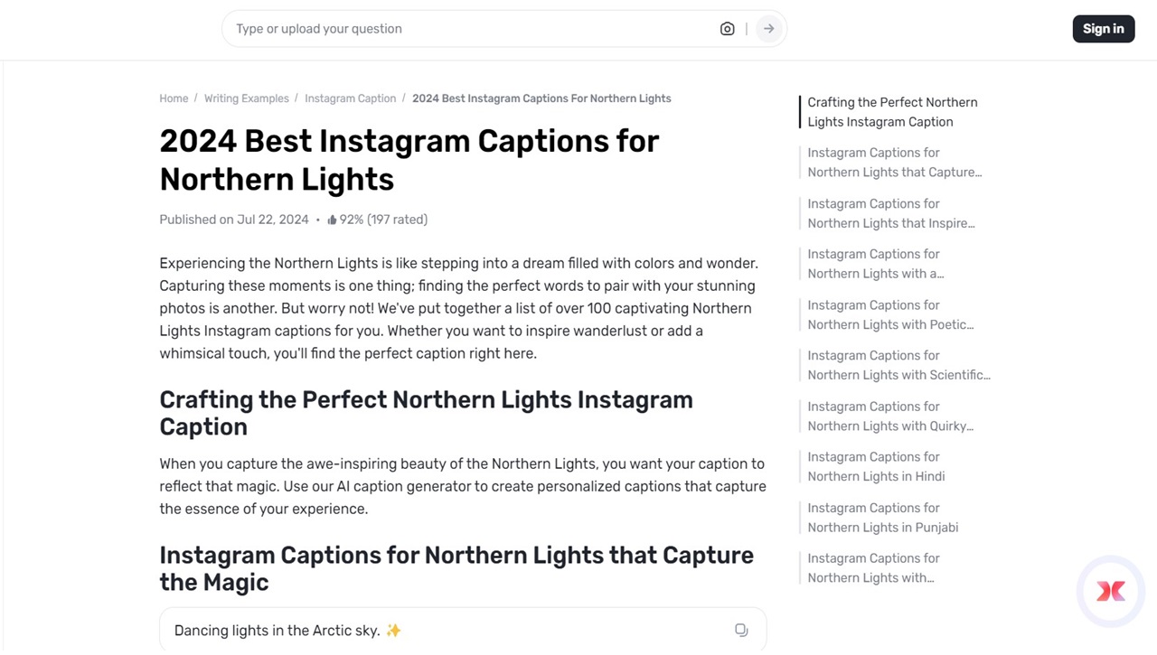 Ultimate Northern Lights Captions: Powered by Gauth
