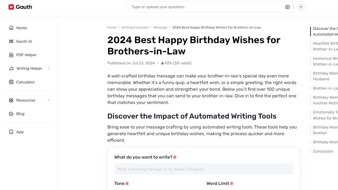 Unlocking the Power of Gauth for Unique Brother-in-law Birthday Greetings