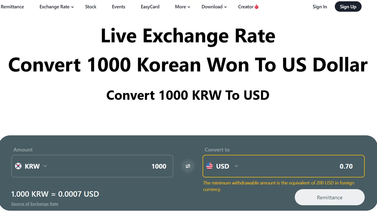How to Use BiyaPay to Convert 1000 KRW to USD Without Hidden Fees