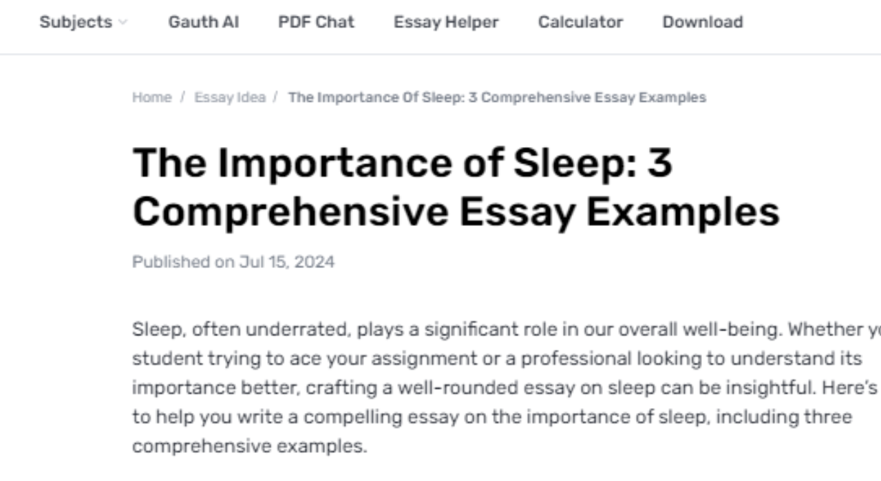 How Do Sleep Patterns Affect Physical and Mental Health in Different Age Groups?