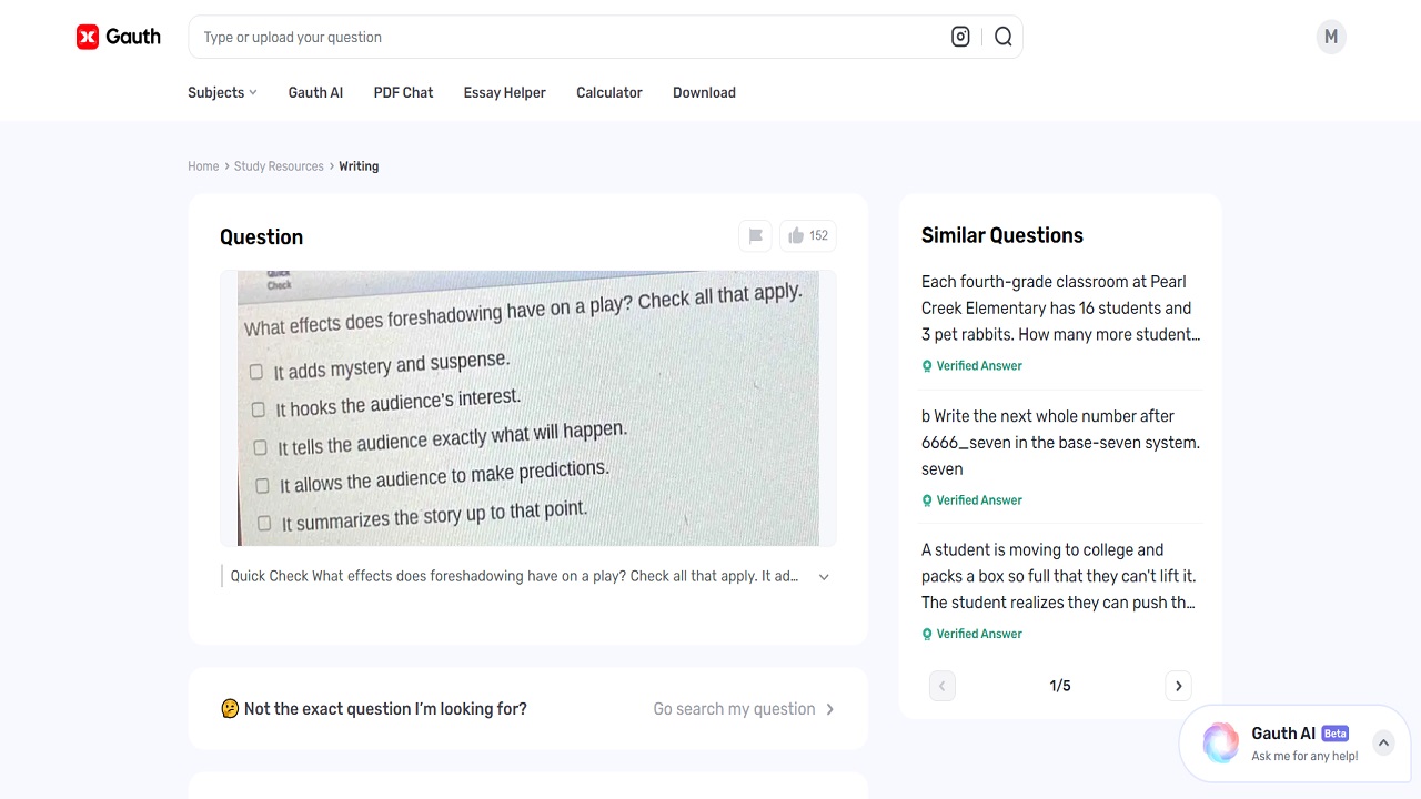 Discovering the Possibilities of Gauth AI in Answering Questions Related to Writing