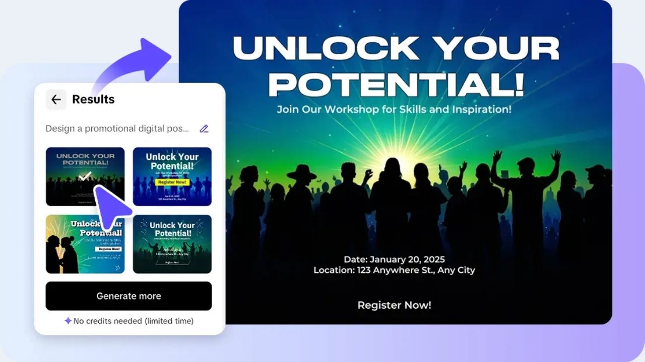 How Pippit Assists Event Planners in Designing Interactive Posters