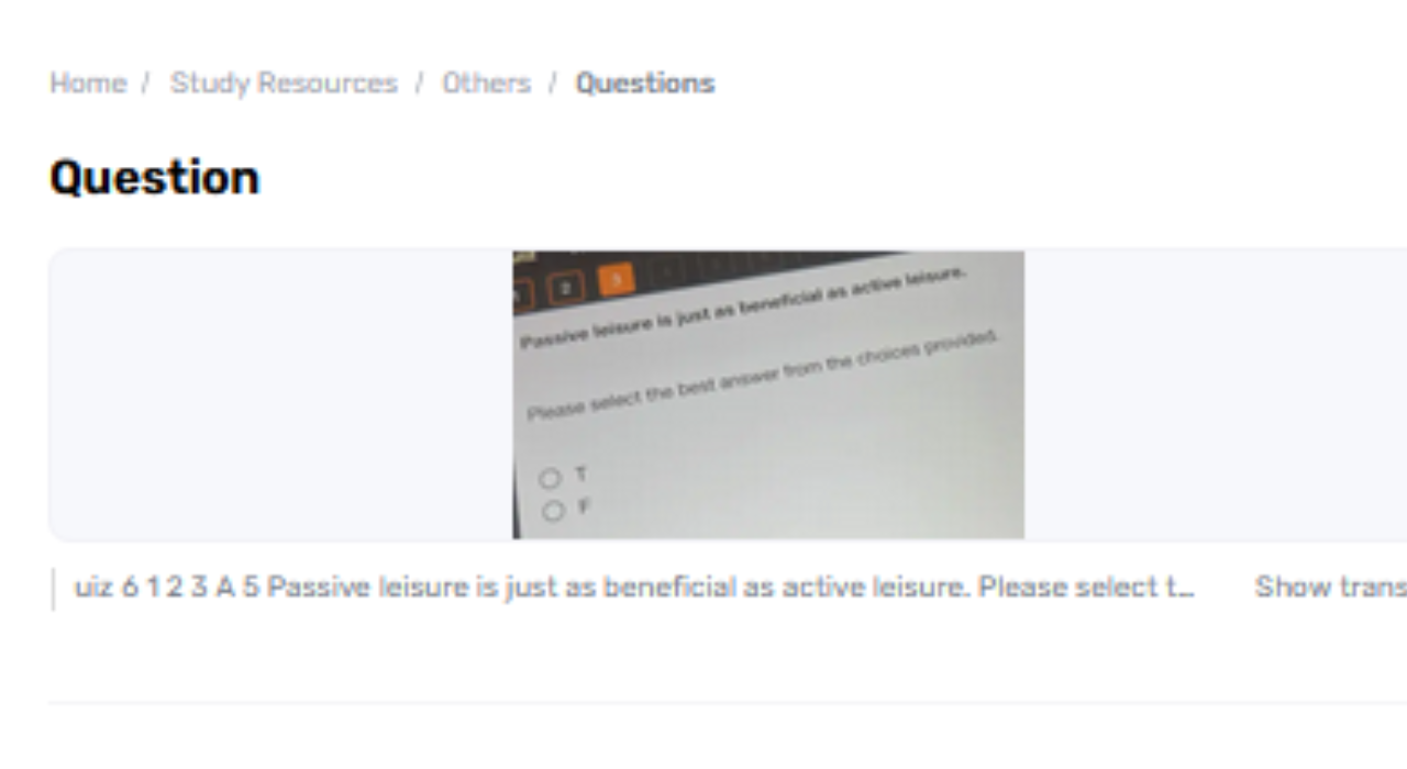 Is Inactive Relaxation Fair As Useful As Dynamic Recreation?