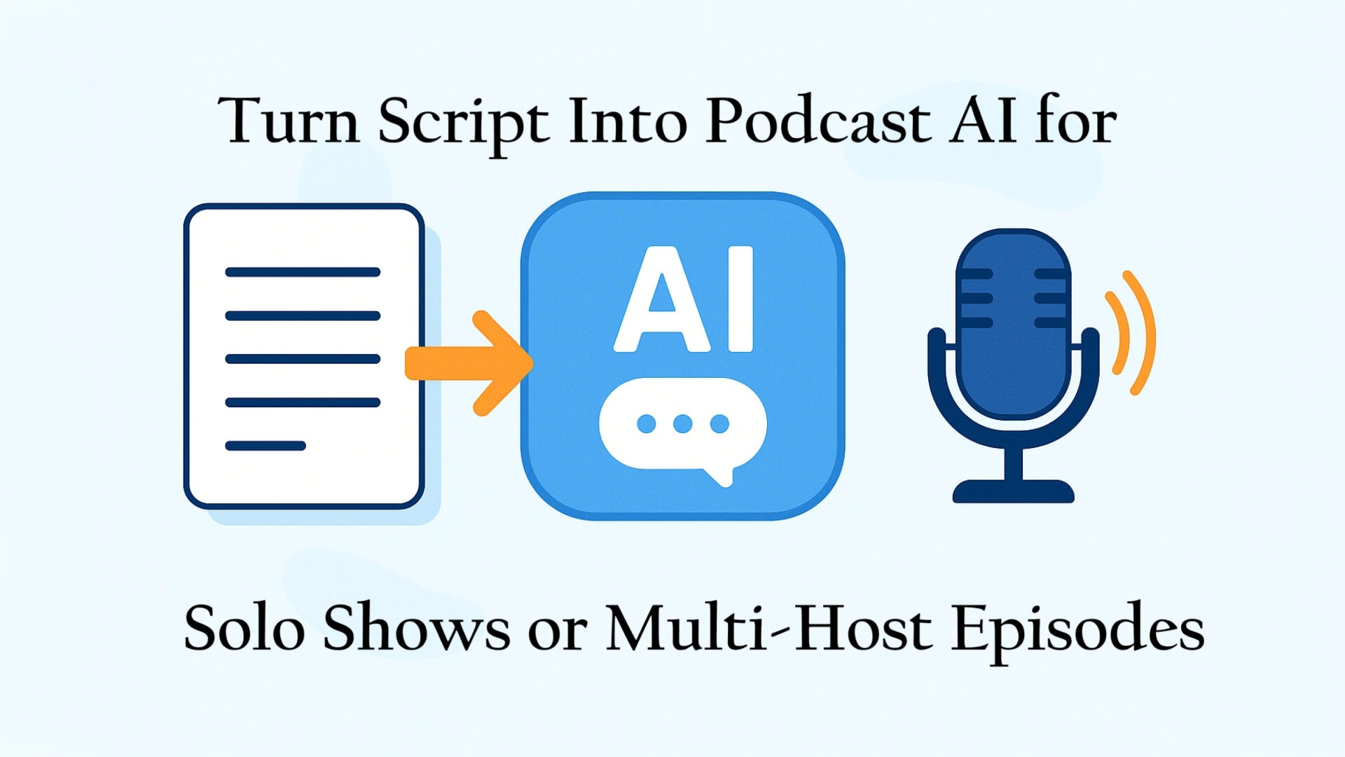 How to Turn Script Into Podcast AI for Solo Shows or Multi-Host Episodes