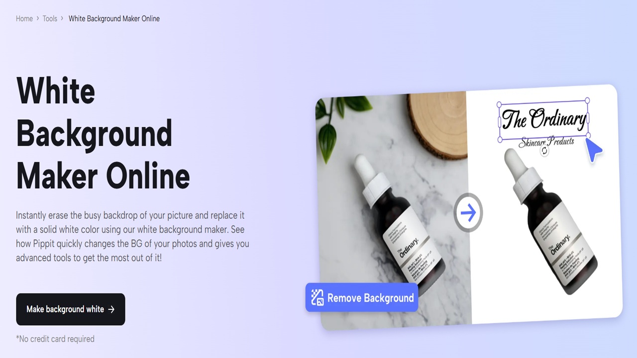 Using a White Background with Pippit AI: Product Photos in Online Stores